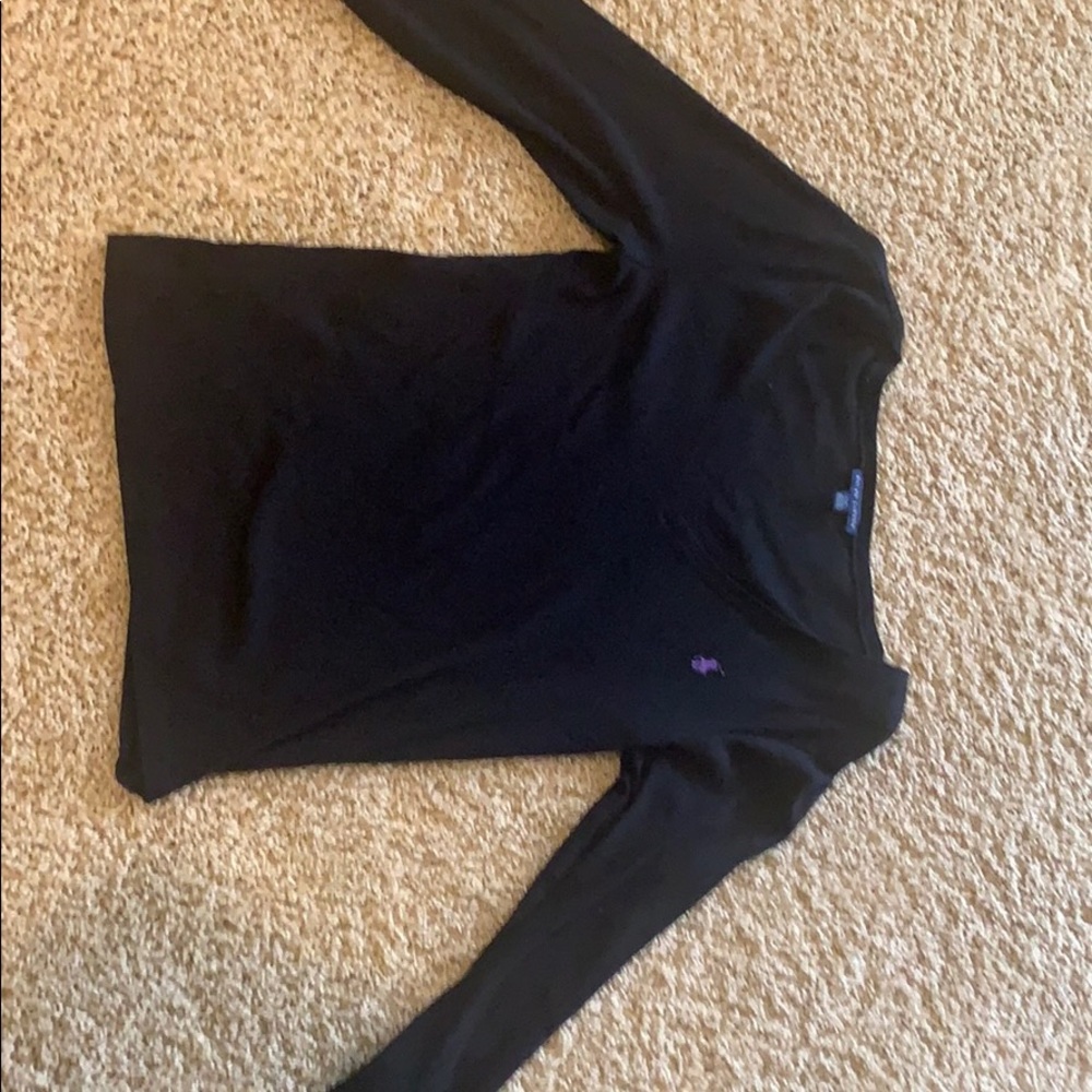 Black polo v neck